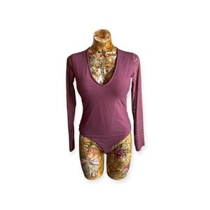 Elegant Mauve Long Sleeve Bodysuit